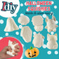 Halloween Party Craft Kit Jumbo Squishies (8 Unique Spooky Shapes)-White Kawaii Scented Slow Rise Squishy Toys, Decorating, Scen