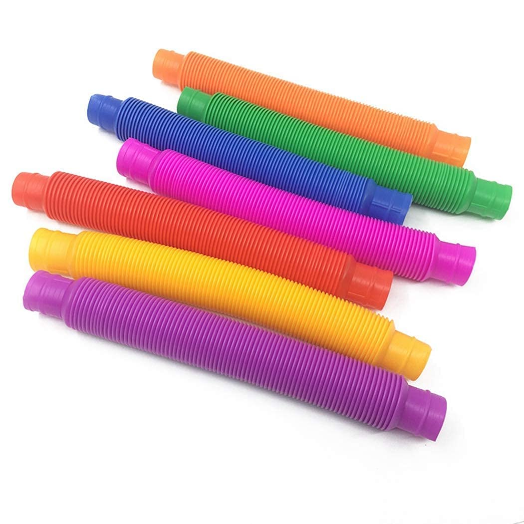 Maxxic Laboratories Pop Tube Toy Stretchy Bendable Pipe Toy Fidget Pop Toy Fidget Tube Toy Tube Sensory Toys  Multicolor  5 Pi