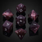 UDIXI Natural Gemstone Dice Set, 7PCS Crystal DND Dice for Dungeons and Dragons, Handmade Stone Dice for MTG Table Games (Purple