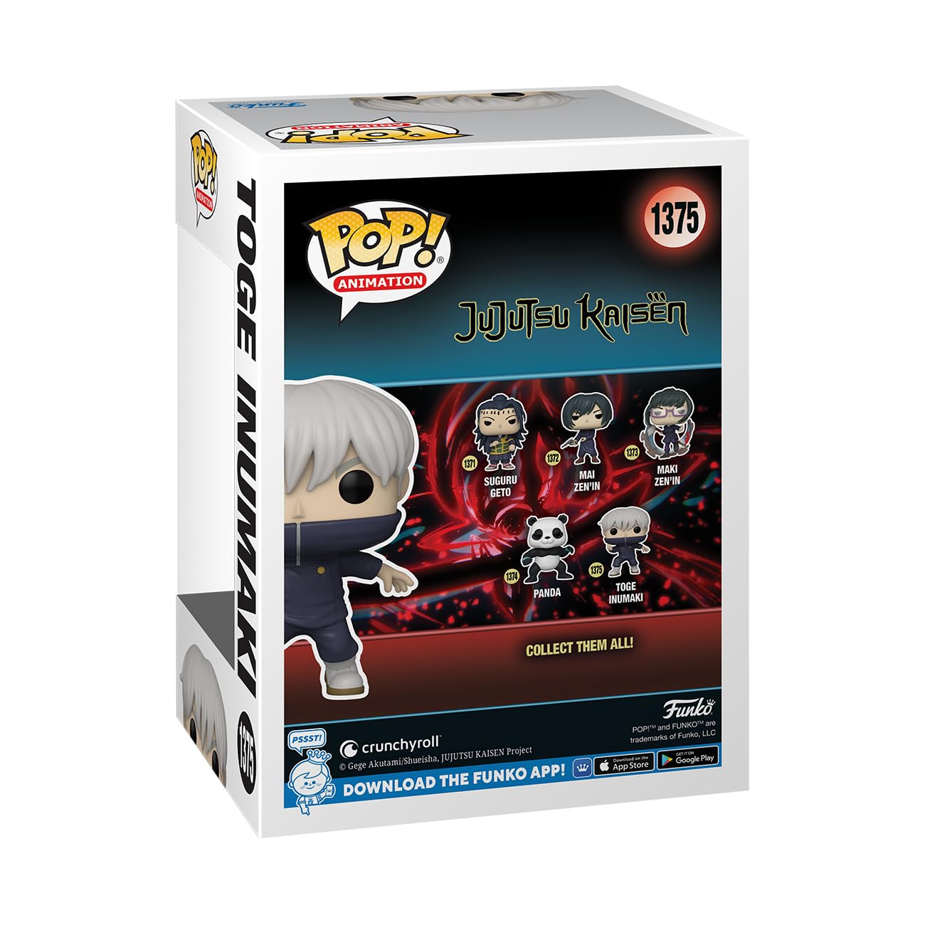 Funko POP! Animation: JJK Toge Inumaki Collectable Vinyl Figure - 1/6 Rare Chase Variant - Multicolor - Model 72047 - Official Merchandise