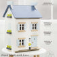 Le Toy Van Wooden Sky Doll House - 2 Storey with Attic, White, Small, Model H127, Ideal for Ages 3+