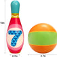 Coloch Kids Bowling Set, Indoor Toddler Bowling Game Educational Toy Game Soft Colorful 10 Foam Pin And 2 Balls Play Game Printe