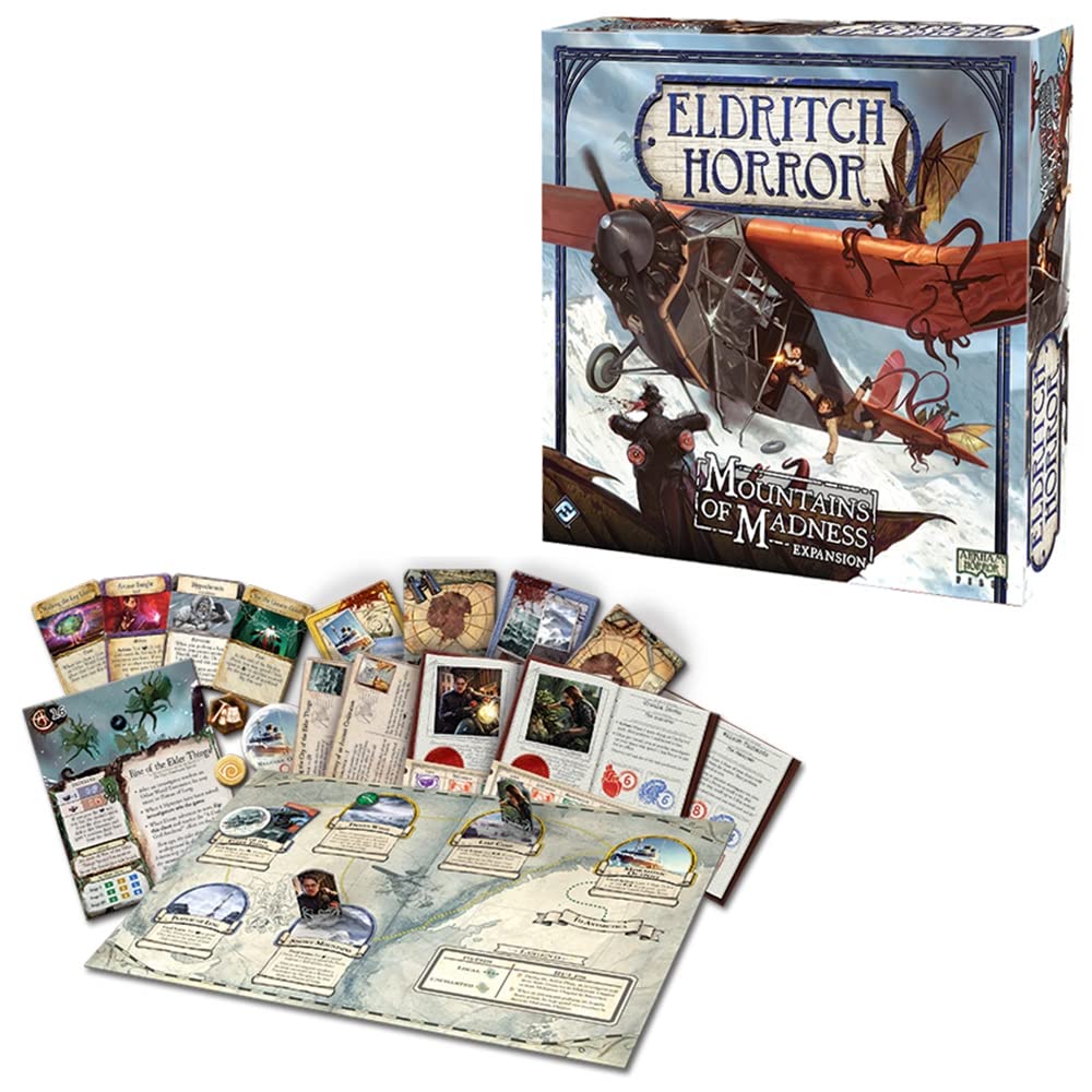 Fantasy Flight Games Eldritch Horror Mountains of Madness Expansion | Cooperative Board Game for 1-8 Players | Ages 14+ | Avg. Playtime 2-4 Hrs