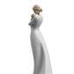 Lladro Mother Figure A Mother'S Embrace In Matte Satin Green Porcelain. Decorative Figure Of A Woman And Her Baby In Arms.