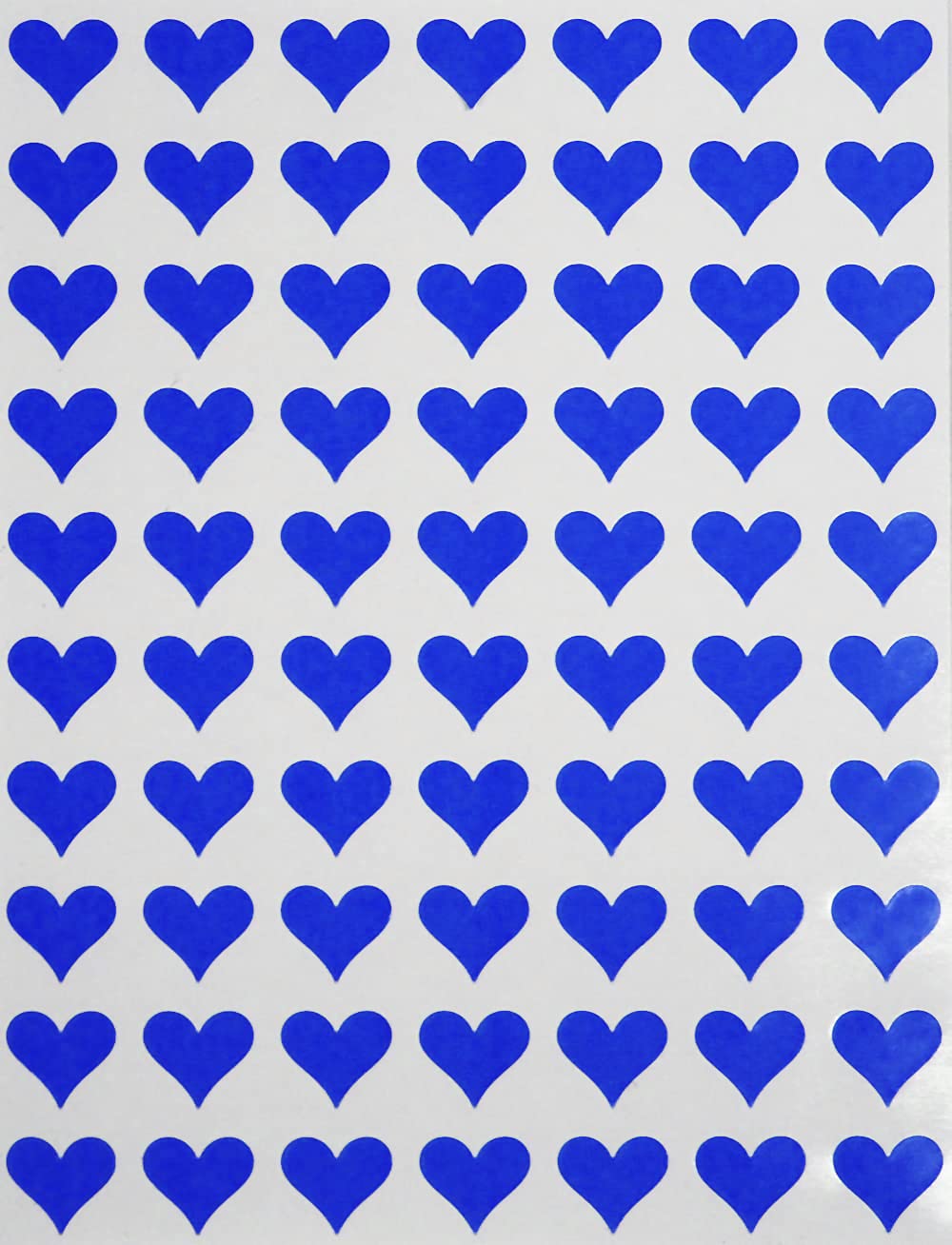1/2 Inch (0.50) Heart Sticker Bulk Labels Sheets Diy Scrapbooking Stickers For Valentine'S Day, Stationery, Arts & Crafts 13Mm, 7560-Pack - (Blue) By Royal Green