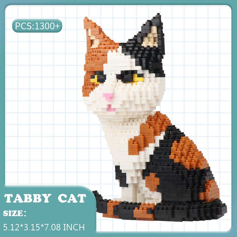 Uvini mature-themed Building Set  Blocks Pets  Micro Bricks Cat Animal Toy for Kids 10 11  12  13  14  Teens or mature-themed  1300 Pieces (1301)