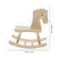 Toddmomy Mini Wooden Rocking Horse 3 Sets Unfinished Rocking Horse Figurines & Christmas Tree Decorations for DIY Craft Painting