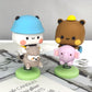 Yokushi 2 Pcs Bubu And Dudu Bears Car Dashboard Decorations, Cute Cartoon Statue Bears Panda Figurine Office Desk Decor For Deco