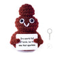 IYOOCSS Positive Crochet Poop Stuffed Animal Weird Things Funny Gag Gifts for mature-themed Friends Sister  Brother Women Husband Office Decor (Reddish Brown Poo)