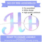 Beishida Iridescent Happy Birthday Banner - No Diy,10Feet,Pre-Strung-Glitter Happy Birthday Sign, Happy Birthday Garland,Happy B