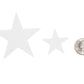 Playfully Ever After 1.5 and 3 inch Combo Size Felt Star Stickers 46pc (White)