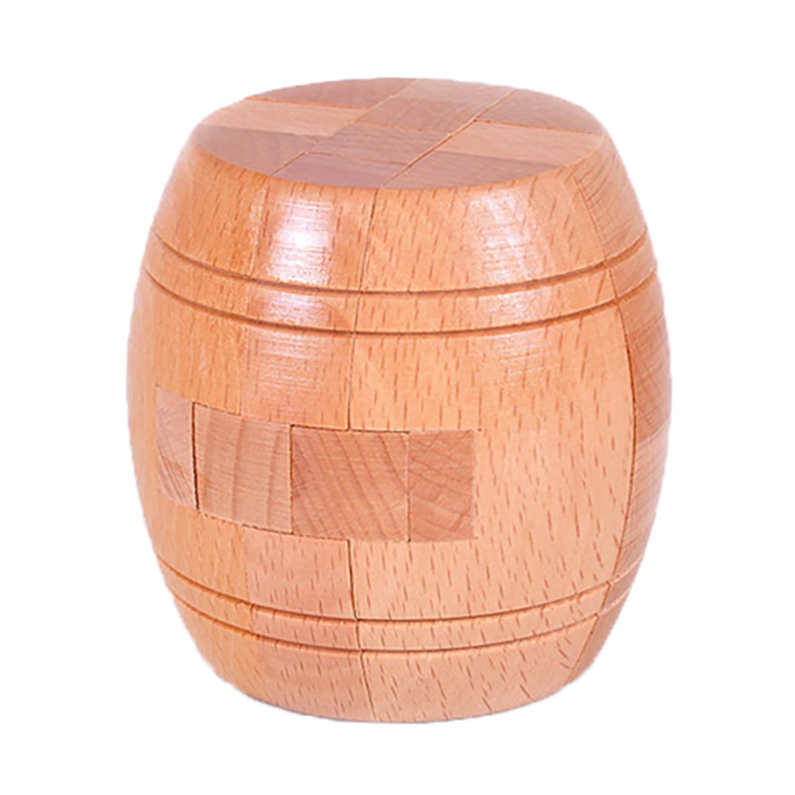 Handmade Powder Keg Wooden Puzzles Interlocking 3D Brain Teaser Puzzles Hidden Passage Mechanical Puzzle Magic Toy IQ Games 3D P