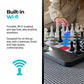 ChessUp CU2 Electronic Chess Board - WiFi, TouchSense Pieces, AI Lessons, 13.5x15.5 inches, Black