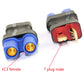 Dgzzi 2Pcs T Plug Deans Style Wireless Connector Male T-Plug To Female Ec3 Style Adapter For Rc Lipo Battery Toy