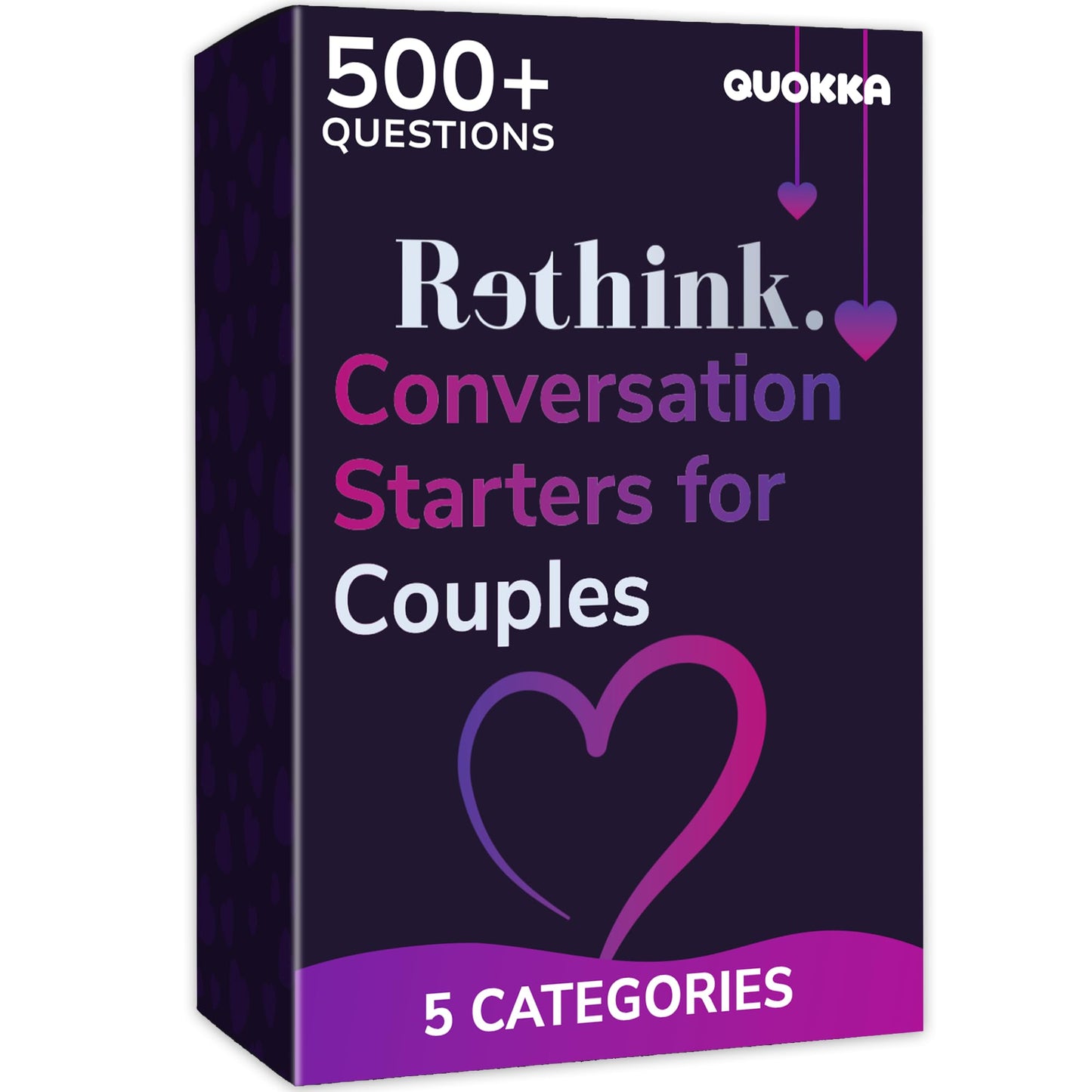 QUOKKA Couples Conversation Cards Game - Original Version, Cardboard, Relationship Connection, Model RethinkCouples100