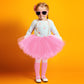 5 Layered Tutu Skirt For Kids Tulle Tutu Skirt With Tube Socks Princess Runners Costumes Cosplay For Girls Kids(Light Pink,Kid)