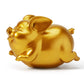 Haucoze Piggy Bank Coin Bank Pig Statue Gifts Modern Arts Figurine Polyresin Gold 8.3Inch