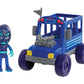 PJ Masks Night Ninja Bus Vehicle with Figure - Blue, Perfect for Action Play and Collecting