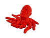 3D Printed Rocktopus, The Rock, Articulated Fidget, Octopus, Stress Relief Toy, Fidget Box, Adhd Toy, Anxiety Relief Aid (Red)