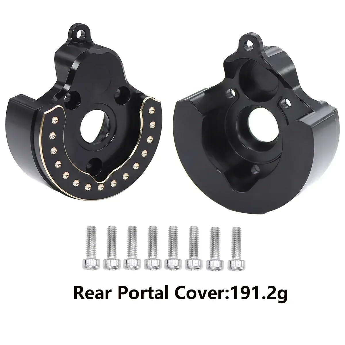 G.T.R RC F10 Axle Brass Weights Rear Portal Cover for 1/10 RC Crawler, Metal, 191.2g Upgrade for Vanquish VRD VS4-10