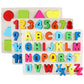 Qzmtoy Wooden Puzzles For Toddlers, Wooden Alphabet Number Shape Puzzles Toddler Learning Puzzle Toys For Kids, 3 In 1 Puzzle For Toddlers, Age 3+ (Set Of 3)