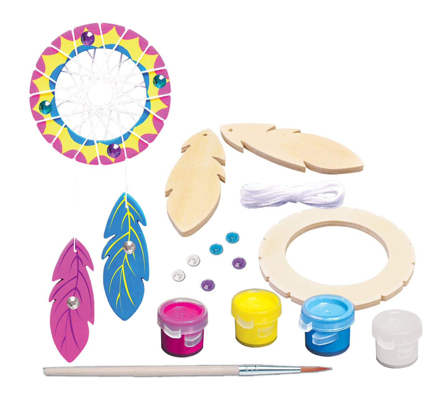 Works of Ahhh... Mini Craft Set - Dream Catcher Build & Paint Family Craft Set