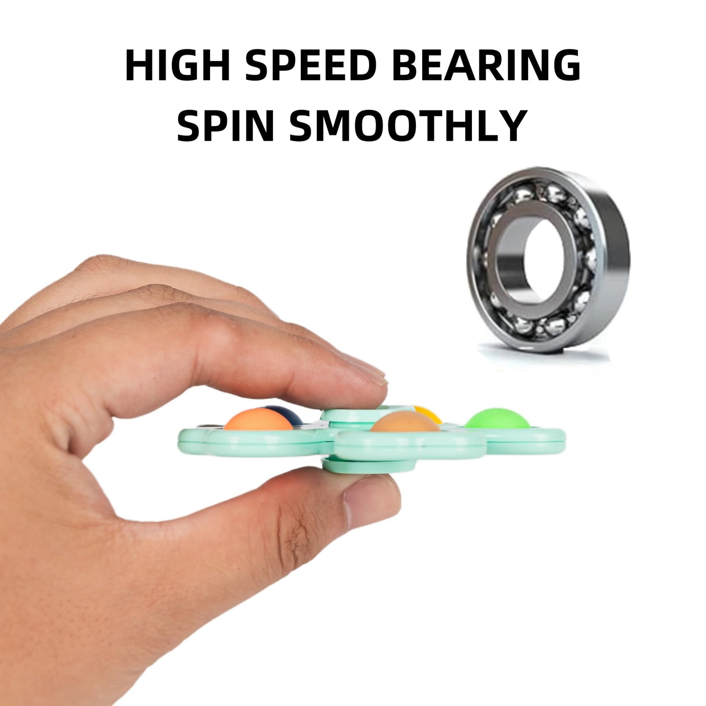 24 Pcs Fidget Spinners Bulk-Mini Pop Bubble Fidget Spinner Toys For Kids Teens Adults Party Favors Games,Birthday Return Gifts G