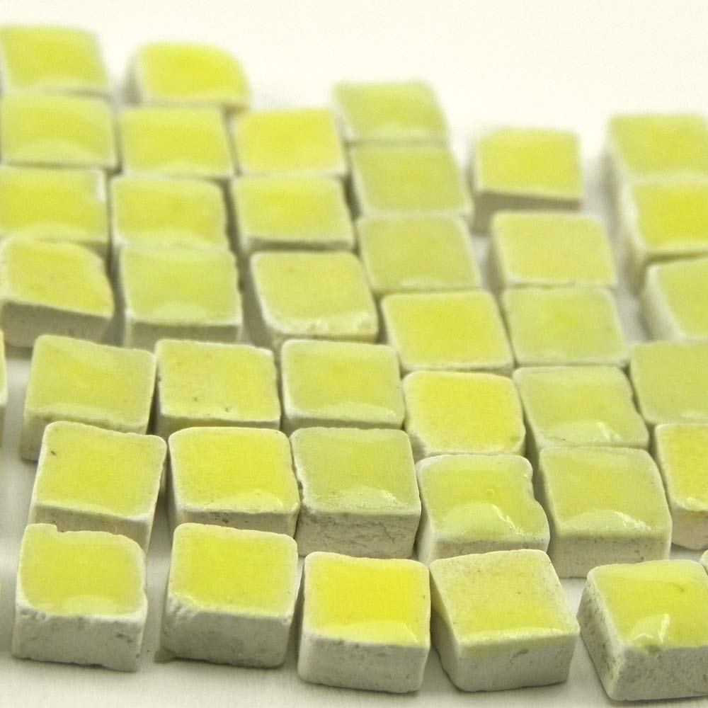 Mini Ceramic Tiles (0.19Inch Or 5Mm) 250 Pieces, Lemon, Wy05