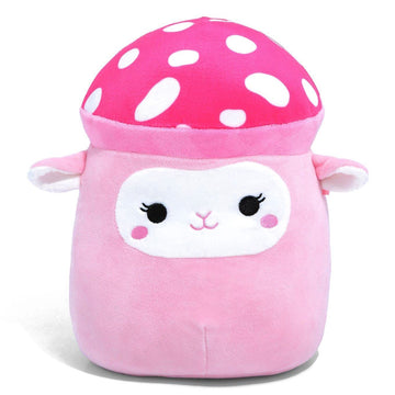 Squishmallow Oficial Kellytoy Food Squad Plush Toys Soft Plush Animal (Elsa Mushroom Lamb, 8 Inch)