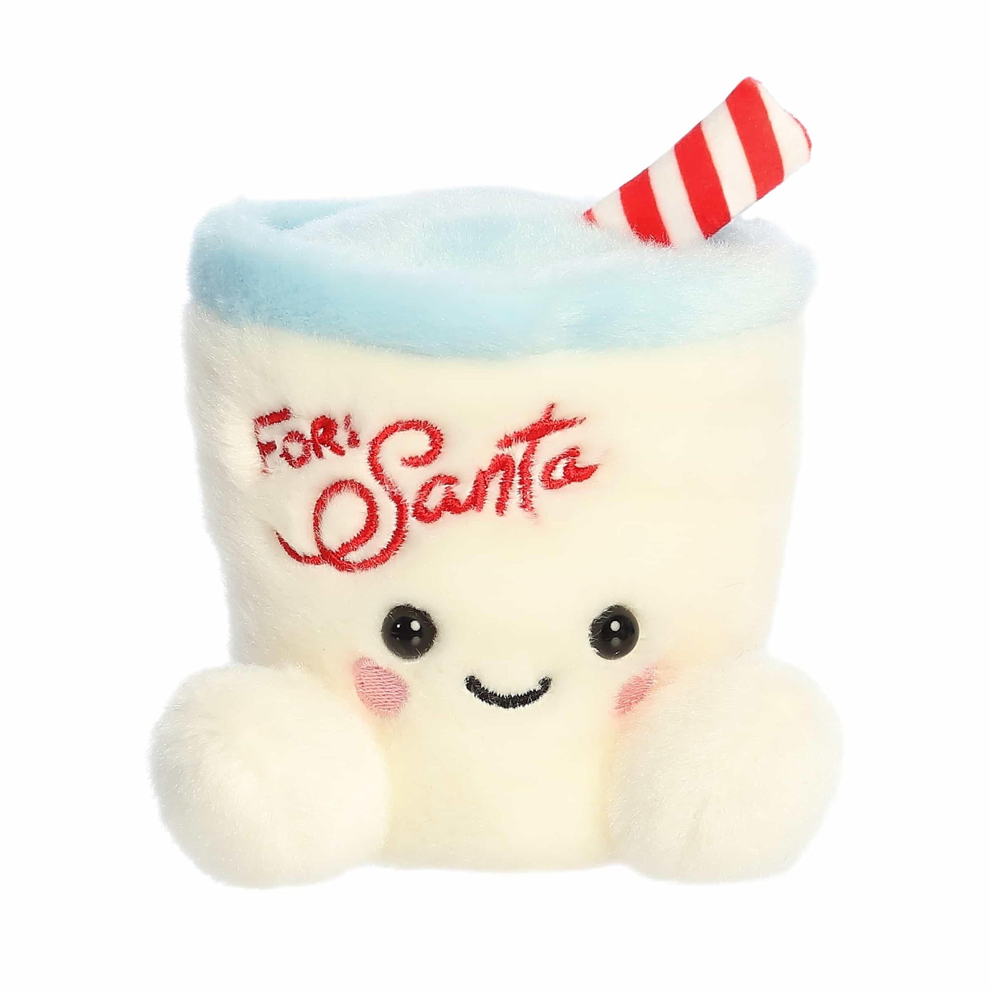Aurora Festive Palm Pals Kris Milk Stuffed Animal - Fun Collectible Plush for Kids and mature-themed Collectors - Perfect for Holiday Decorations or Gifts - White 4 Inches