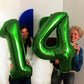 Green 4 Balloon, Number Balloons 40 Inch, 4Th Green Party Decorations, Four Large Numbers For Party Decor, Number 4 Balloon, St.