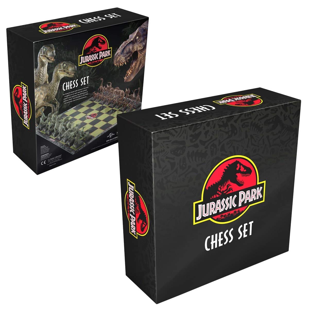 The Noble Collection Jurassic Park Chess Set - Multicolor - Plastic & Cardboard - 295x295x85mm - Model NN2421
