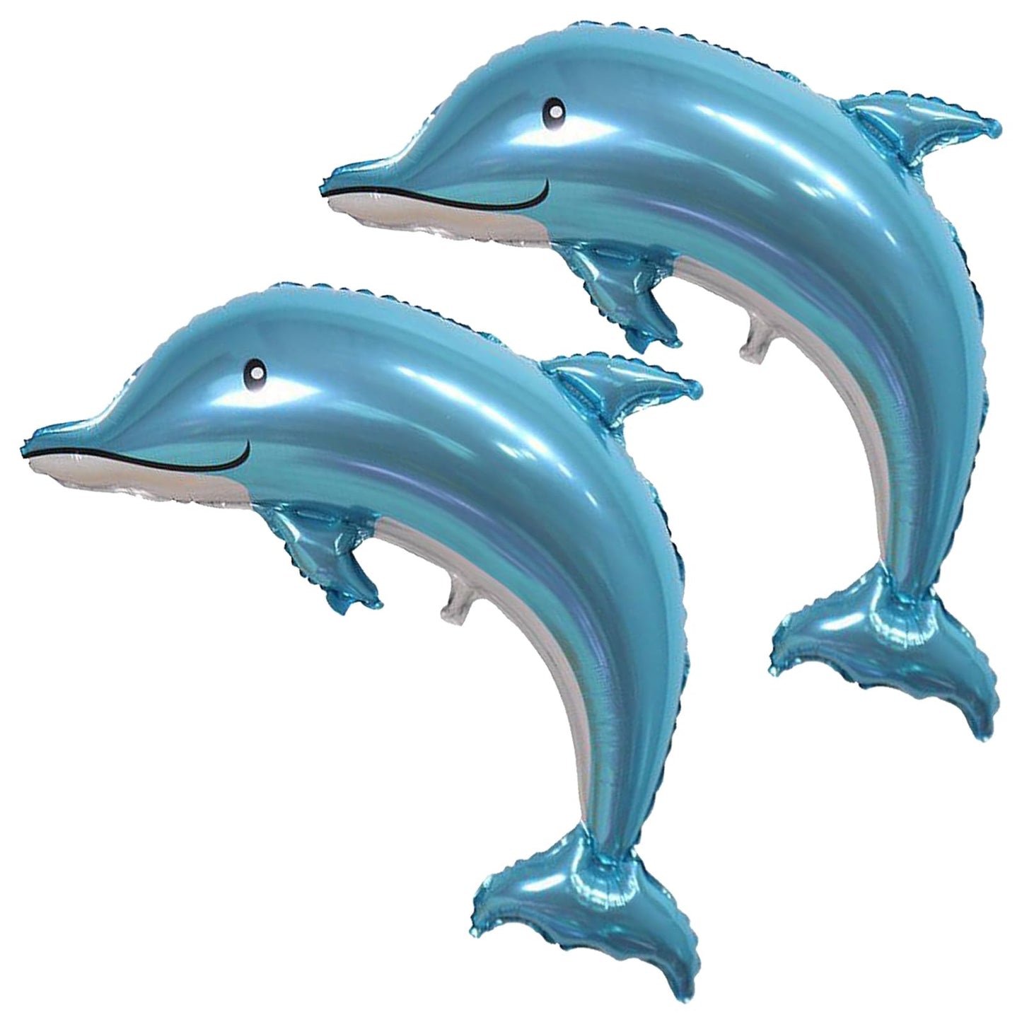 Samoka Large Dolphin Balloons,2 Pcs 46 Inch Ocean Animals Foil Mylar Balloons,Sea Animal Balloons For Kids Birthday Themed Party