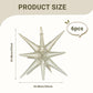6 Pcs Cream Color Star Foil Balloons One-Piece 14-Pointed Star Balloons 4D Starburst Cone Mylar Balloons 22Inch Christmas Birthd