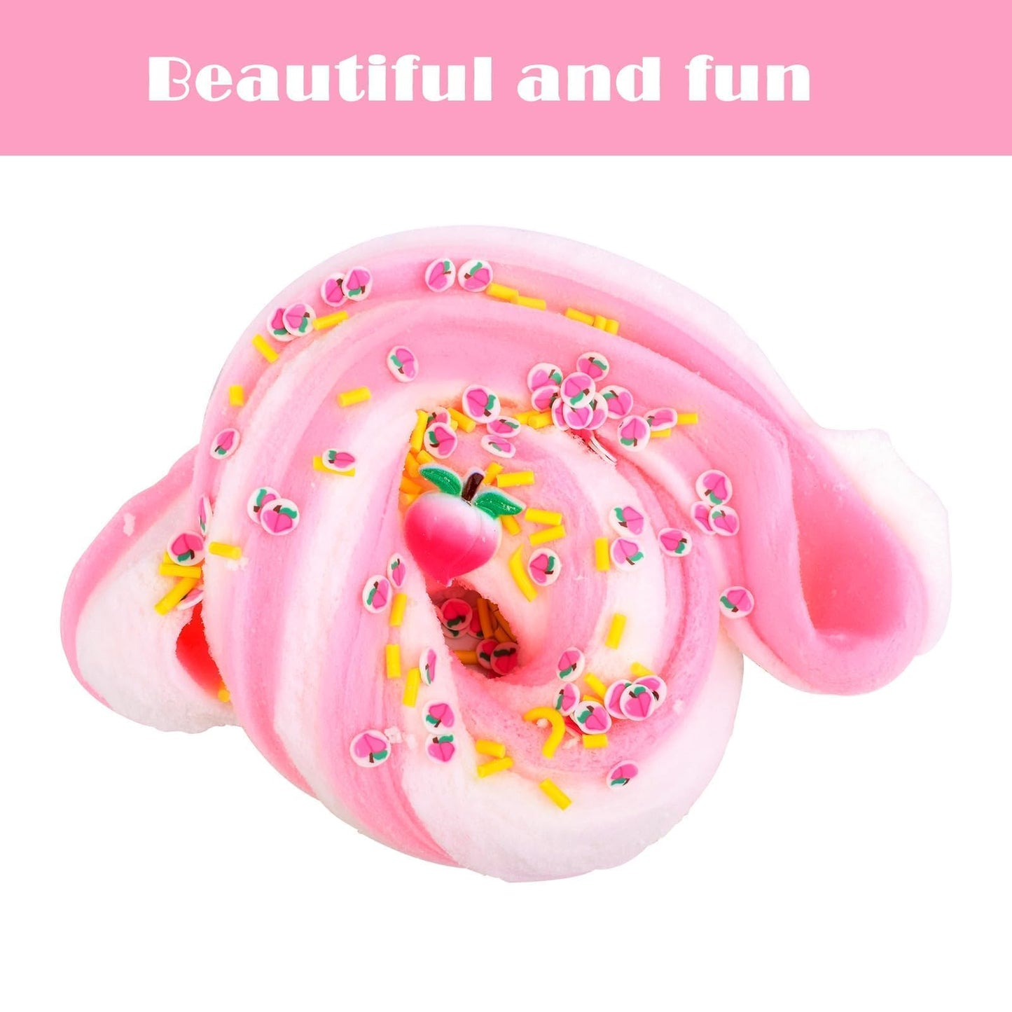Pink Cloud Slime, With Cute Slime Charms, Super Soft And Non-Sticky, Diy Slime Kit For Girls, Party Favors, Gift And Birthday, S