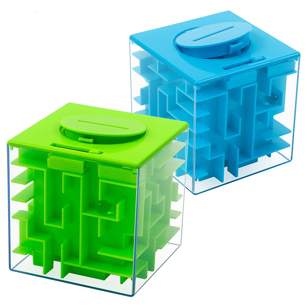 Thinkmax Money Maze Puzzle Box For Kids And Adults, Perfect Money Holder Maze Puzzle Gift Box (2 Pack)