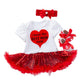 NPK COLLECTION Reborn Baby Doll Clothes Set - Red Cotton Tutu Dress, Headband & Shoes for 20-23 Inch Dolls