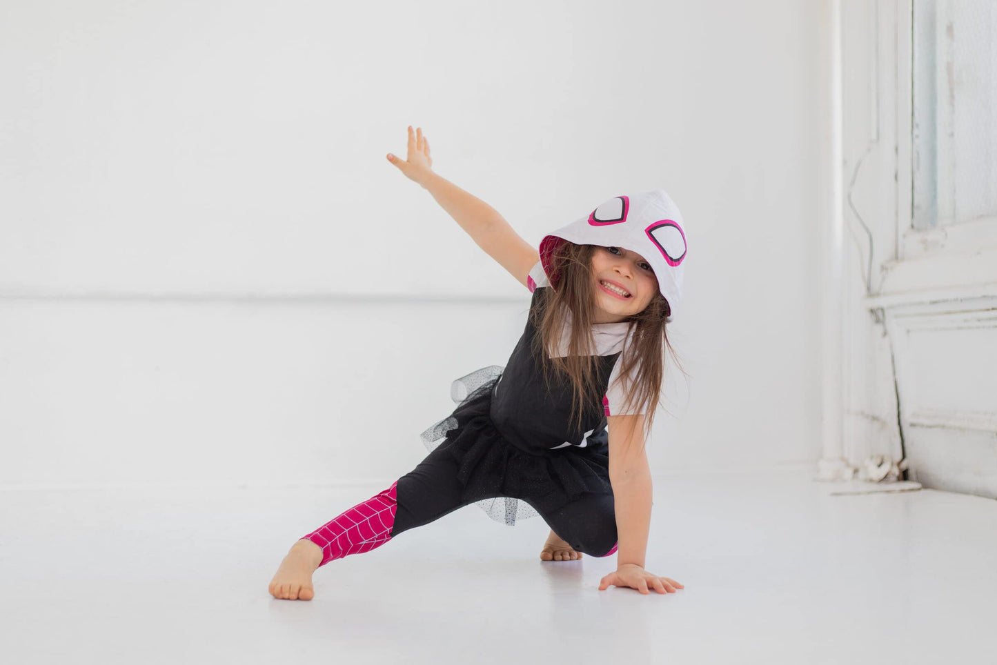Spider-Man Spider-Gwen Ghost Spider Toddler Girls Cosplay T-Shirt And Leggings 2T