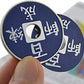 Blue-Ther Chinese Coin Magic Tricks Color Change 3 Colors Coins Change Magic Close Up Illusion Gimmick Props Accessories