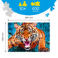 Trefl 600 Piece Crazy Shape Jigsaw Puzzle Facing a Tiger Multicolor