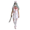 Morph Nurse Costume for Women  Scary Zombie Attire  Creepy Medical Outfit for Halloween Fun  Large