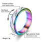 Hothink Anxiety Rings Fidget Rings For Women Spinner Rings For Anxiety 4Pcs 6Mm Rainbow Titanium Steel Rings Size 6-11 (Rainbow