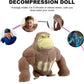 Yjhwlf Stretchy Glue-Sand Filled Rubber Gorilla, Latex Gorilla Soft Decompression Doll Toy, Animal High-Elastic Stretchable Deco