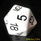 BESCON DICE Jumbo D20 38MM Solid White Dice - Big 20-Sided Game Cube Model BCD 55005
