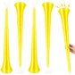 Sosation 4 Pieces Collapsible Stadium Horn 24 Inch Vuvuzela Plastic Trumpet Horn Blow Noisemakers For Sporting Events Graduation Games School Sports Party Supplies Favors Accessories(Yellow)
