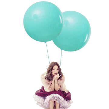 24 Inch Big Round Balloons 7Pcs Thick Giant Balloons For Photo Shoot Wedding Baby Shower Birthday Party Decorations(Teal Blue)