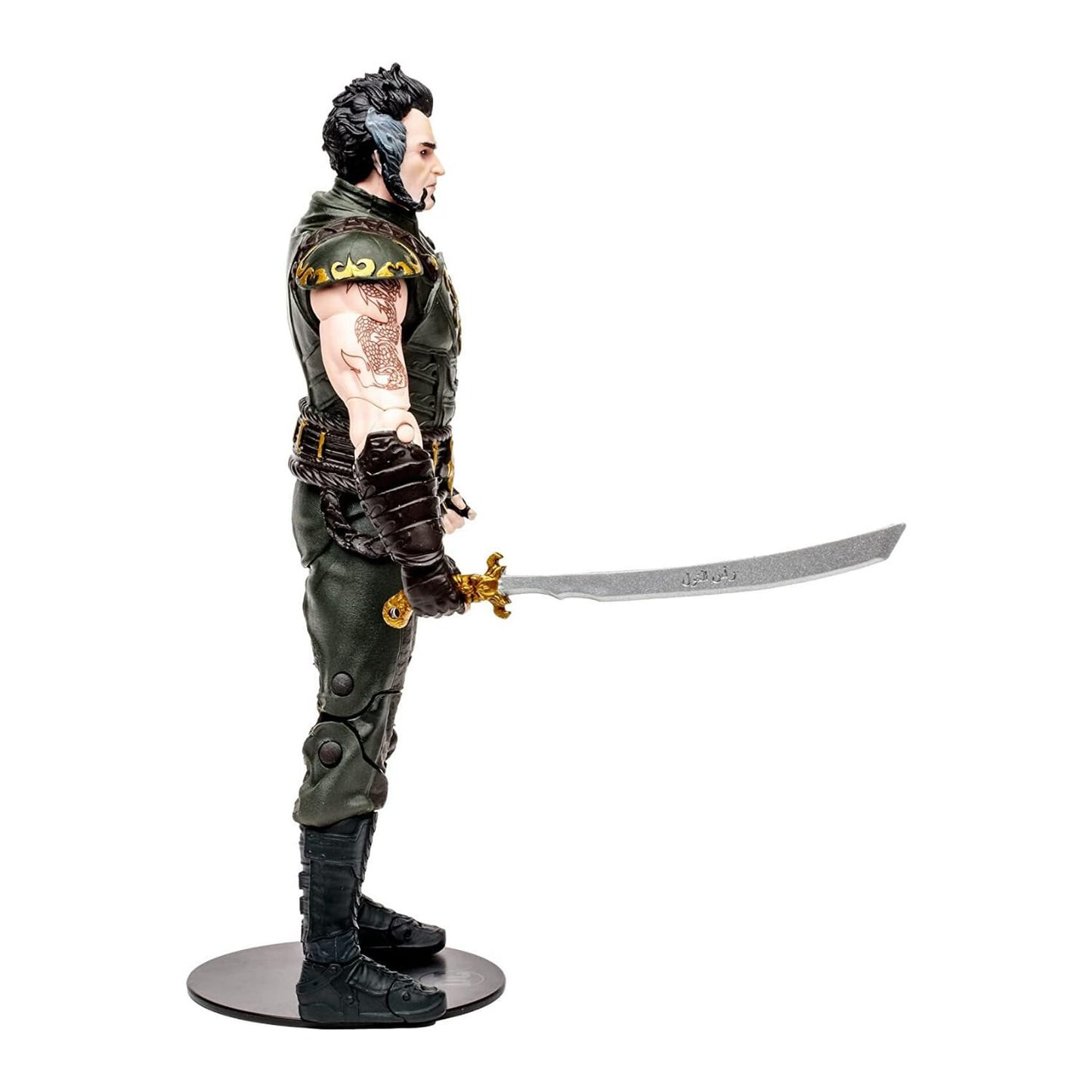 McFarlane DC Gaming Build-A Wave 1 Batman Arkham City 7-Inch Ra'S Al Ghul Action Figure with decorative replica blade  Solomon Grundy Build-a Figure Arms and Base