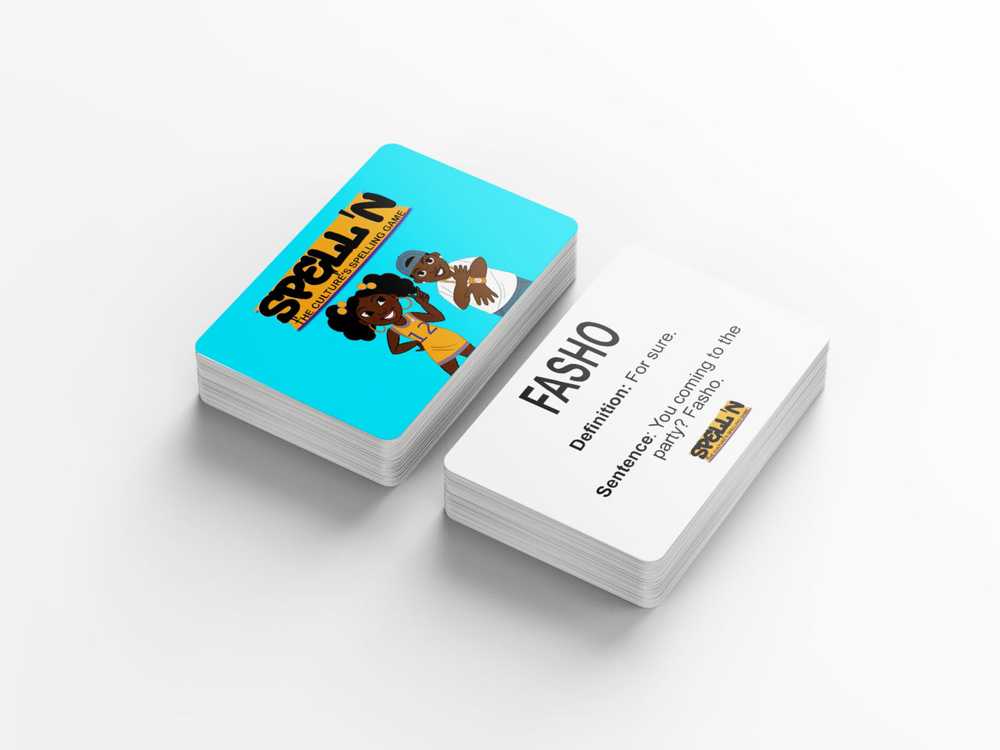 LewisRenee Hood Spelling Bee Game - Family-Friendly Trivia Celebrating Urban Culture, Black, Paper Material