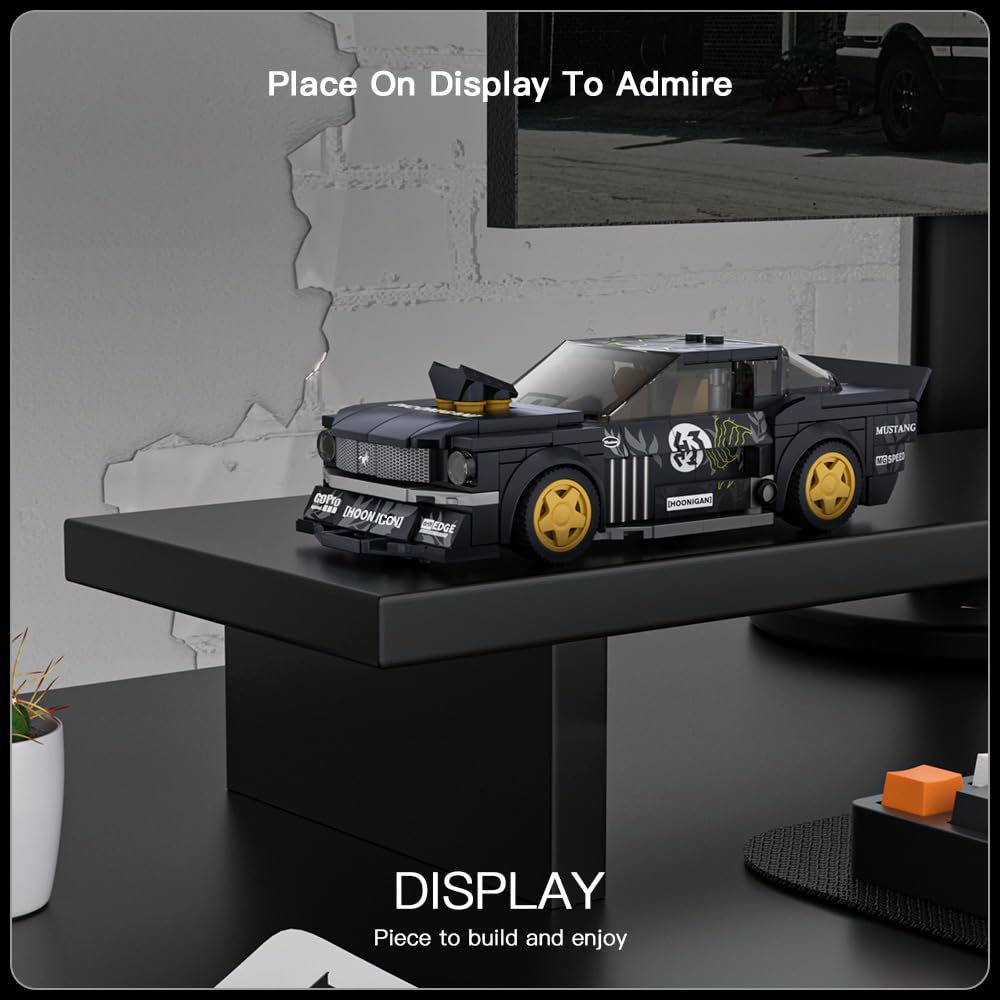 Mould King Speed Champion Car Building Toys with Acrylic Display Case Model Race Car Toy Building Blocks Kit 27024 Collectible R