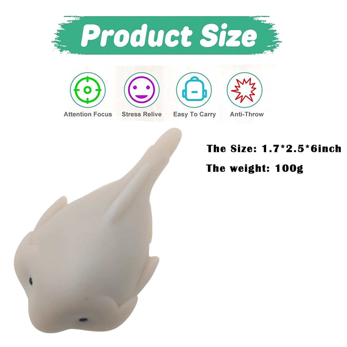 AWANGLUO Blobfish Toy - Scented Fidget Stress Relief Toy, Small White PU for Kids & Adults, Perfect Gift for Autism, Birthday & Christmas